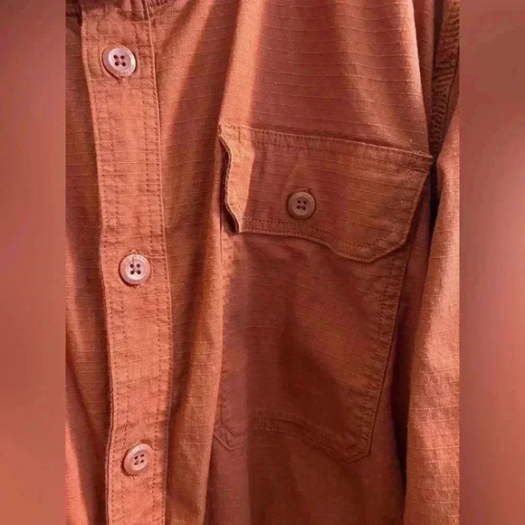 Vintage LL Bean Men's shirt shacket slightly fitted 3XL Reg  pockets mud 513057 - Picture 4 of 9